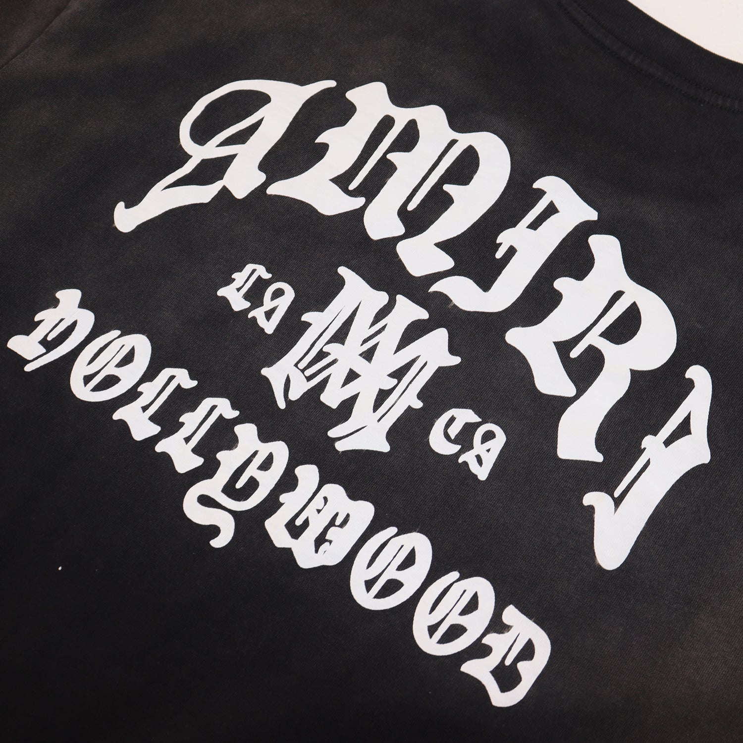 AMIRI Inspired Vintage Gothic Logo Oversized T-Shirt | Streetwear Graphic Tee
