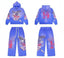 Vale Forever Vintage Eagle & Heart "14" Zip-Up Hoodie & Sweatpants Set - Blue