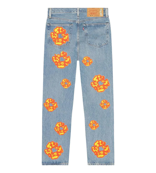 Denim Tears "Offset Tears" Light Wash Denim Jeans Main Image