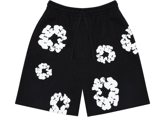 Denim Tears Cotton Wreath Black Shorts Hover Image