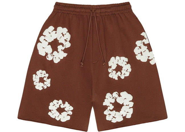 Denim Tears Cotton Wreath Brown Shorts Hover Image
