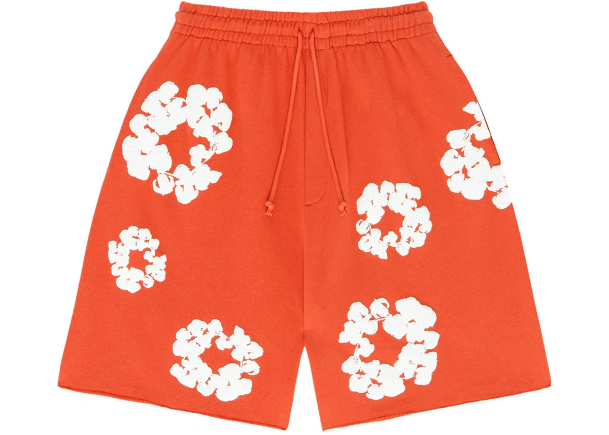 Denim Tears Cotton Wreath Orange Shorts