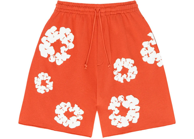 Denim Tears Cotton Wreath Orange Shorts Hover Image
