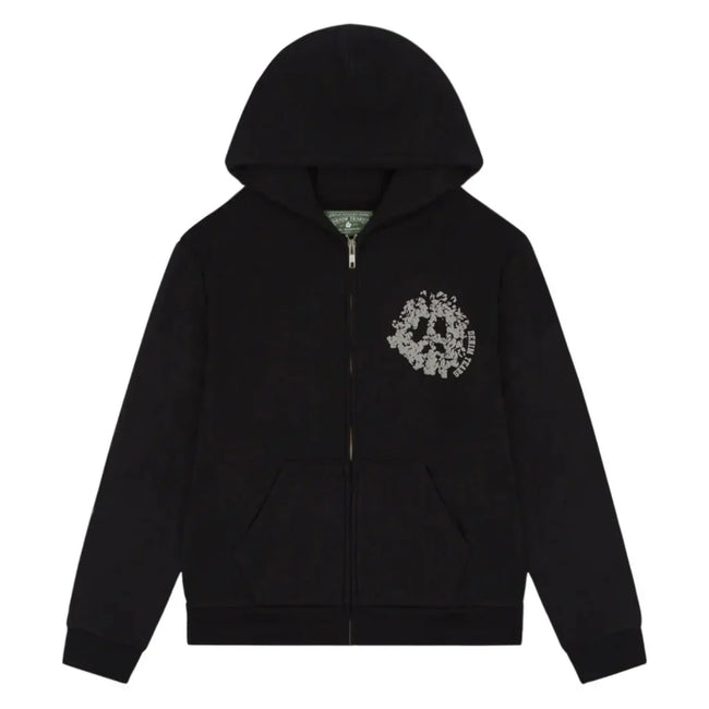 Denim Tears Black University Zip Up Hoodie Hover Image