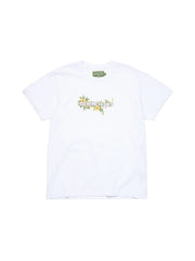 Denim Tears White Floral Logo Chest Print Boxy Tee