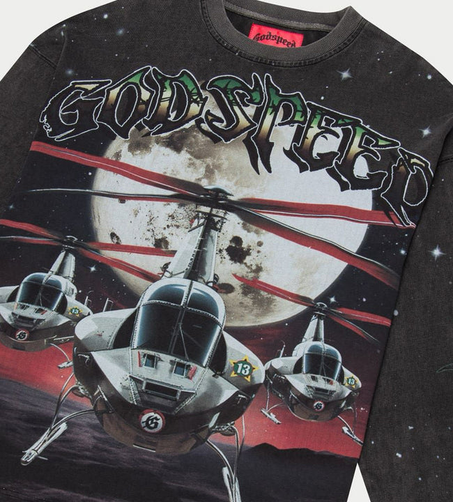 Godspeed Airstrike L/S Tee Washed Black Hover Image