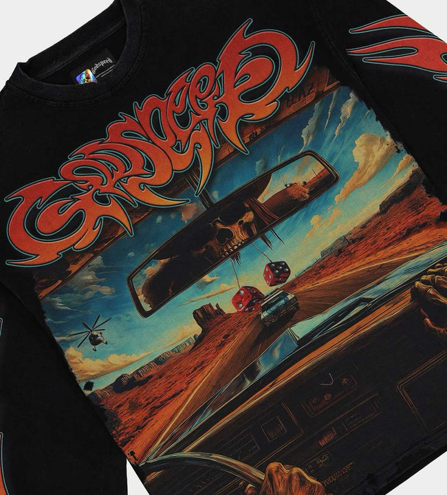 Godspeed On The Run L/S Tee Washed Black Hover Image