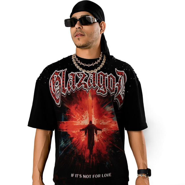 GLAZA GOD Presence - Heavyweight Terry Oversized Tee Hover Image