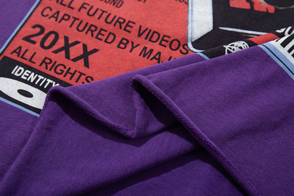 Majestik “Sound League & Sports” Special Edition Rhinestone Vintage Tee（Purple）