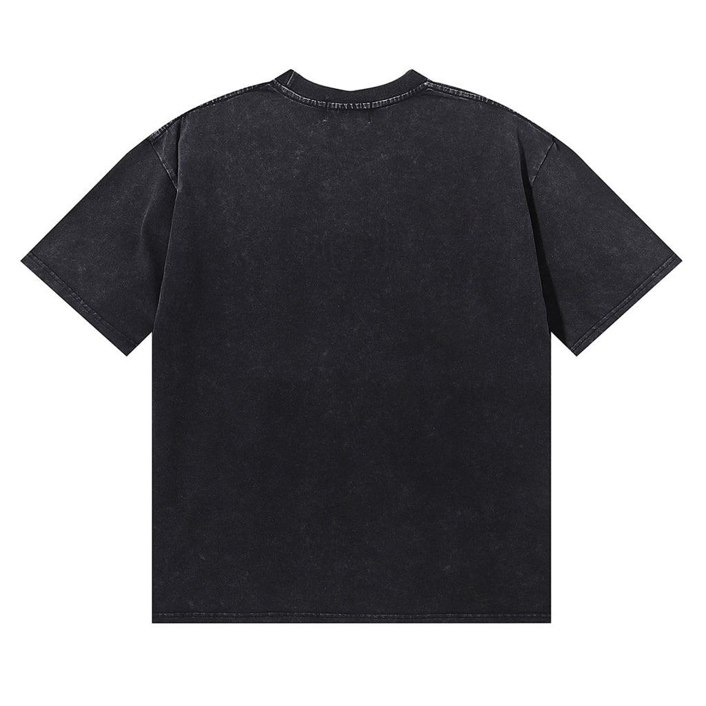 Majestik “Bulldog” Stadium Rhinestone Vintage Tee（Black）
