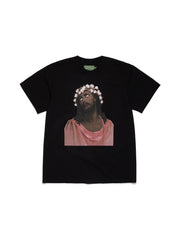 Denim Tears Black Religious Portrait Graphic Boxy Tee