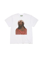 Denim Tears White Religious Portrait Graphic Boxy Tee