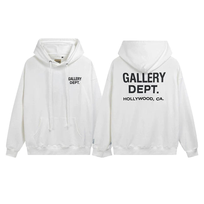Gallery Dept Hollywood CA White Hoodie Hover Image