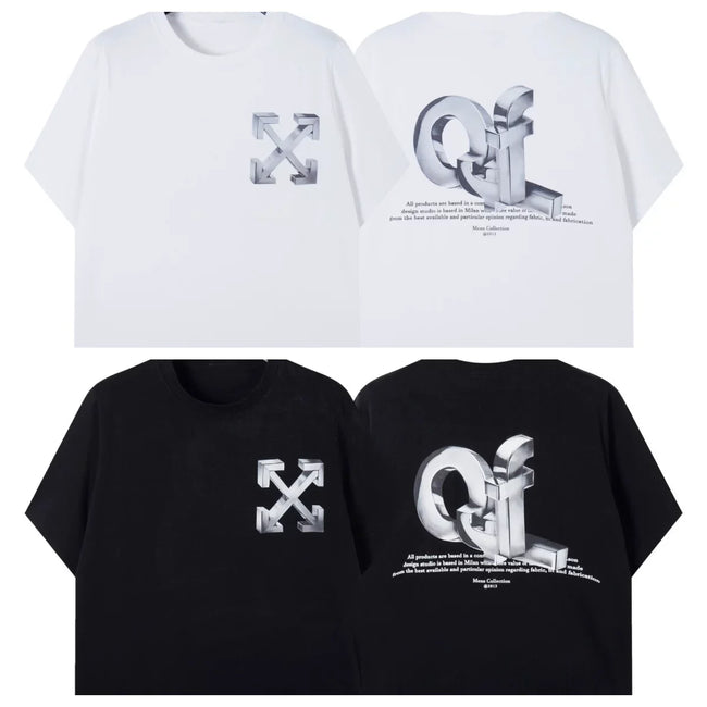 Off-White 3D Arrow Graphic Print Short Sleeve T-Shirt Hover Image