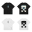 Off-White Teal Graffiti Arrow Cross Print Short Sleeve T-Shirt