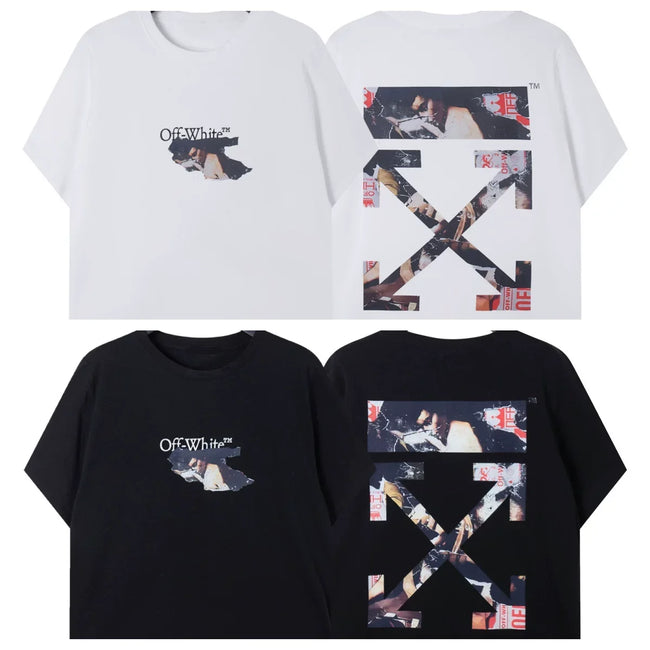 Off-White Collage Poster Arrow Cross Print Short Sleeve T-Shirt Hover Image