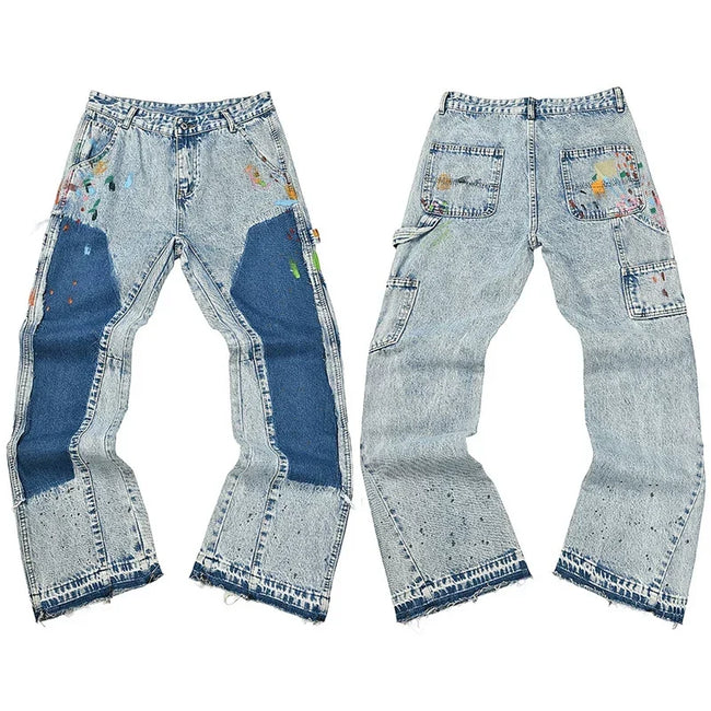 Gallery Dept. Distressed & Paint Splatter Denim Jeans Collection Hover Image
