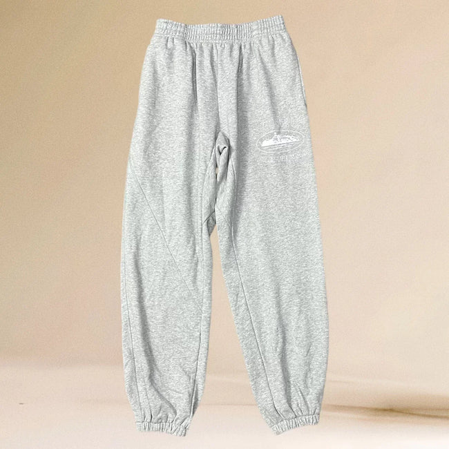 Corteiz Alcatraz Oval Logo Heavyweight Sweatpants grey Hover Image