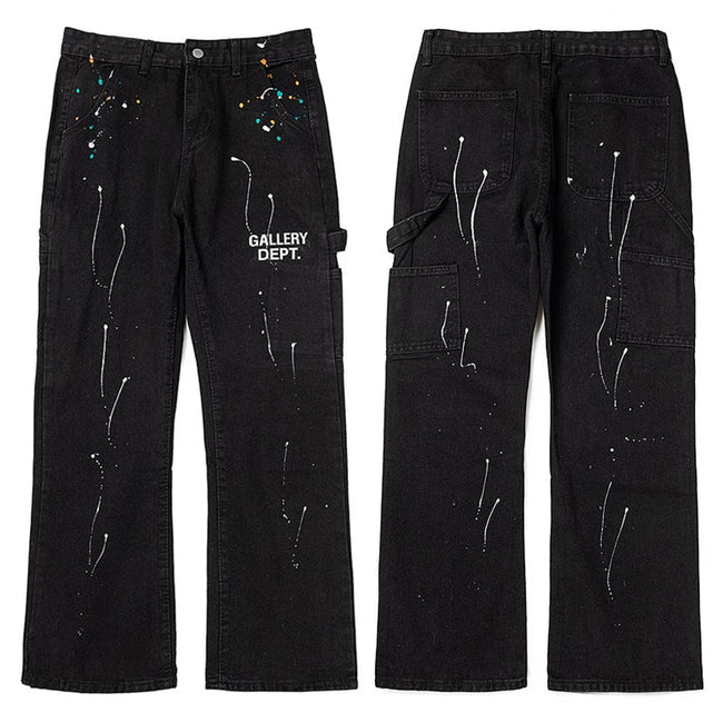 Gallery Dept. Paint Splatter Vintage Blue Denim Jeans Hover Image