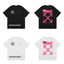 Off-White Hot Pink Arrow Cross Print Short Sleeve T-Shirt