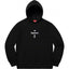 Supreme Cross Box Logo Hooded Sweatshirt - Black