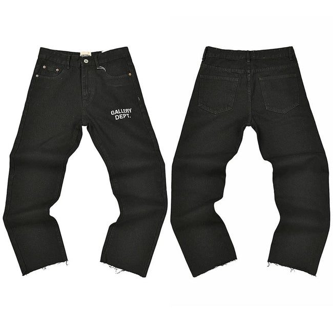 Gallery Dept. Logo Print Washed Black Denim Jeans Hover Image