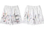Gallery Dept. Heavy Paint Splatter & Logo French Terry Shorts - White