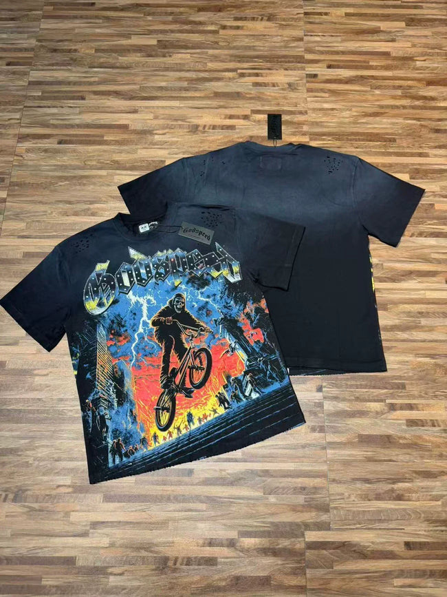 Godspeed Vintage BMX Street Graphic T-Shirt – Black Hover Image