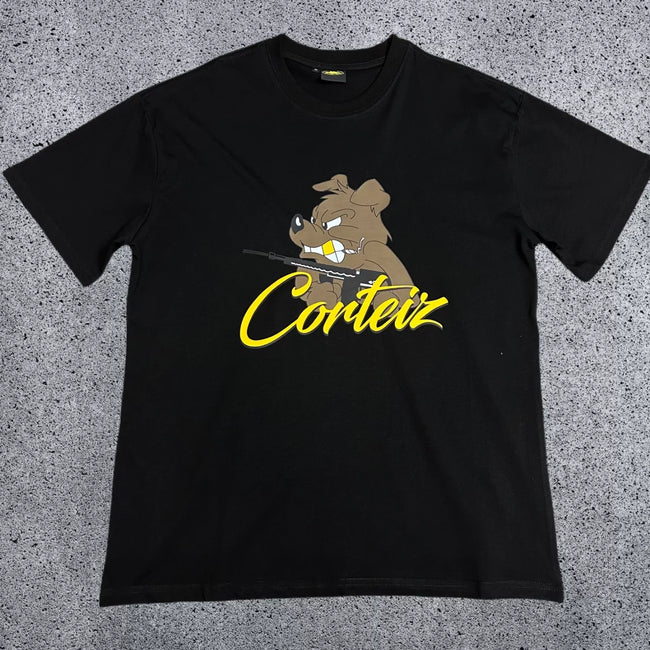 CRTZ "Bulldog" Graphic Heavyweight Tee | Black Corteiz Streetwear T-Shirt Hover Image