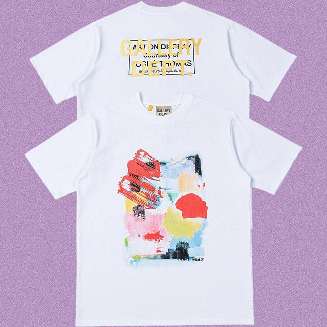 Gallery Dept. Abstract Art Collage Short Sleeve T-Shirt - White Hover Image