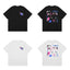 Off-White Pink Purple Abstract Arrow Cross Print Short Sleeve T-Shirt