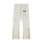 Gallery Dept. Paint Splatter Contrast Panel Sweatpants - Off-White / Cream