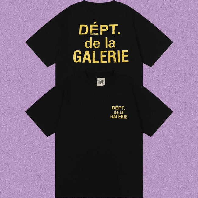 Gallery Dept. DÉPT. de la GALERIE Short Sleeve T-Shirt - Black/Yellow Hover Image