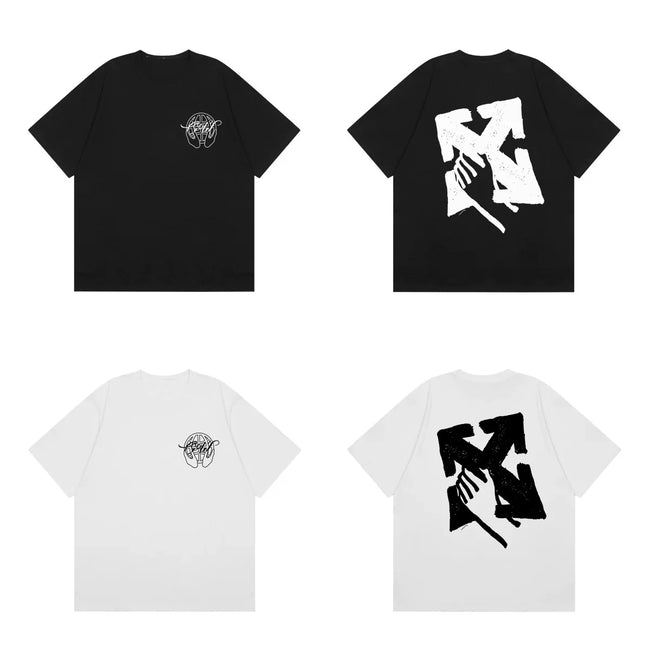 Off-White Skeleton Hand Arrow Cross Print Short Sleeve T-Shirt Hover Image