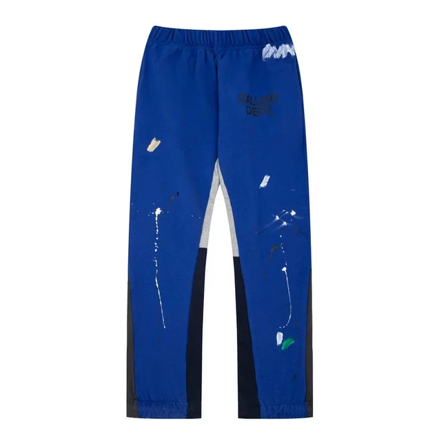 Gallery Dept. Paint Splatter Contrast Panel Sweatpants - Royal Blue Hover Image