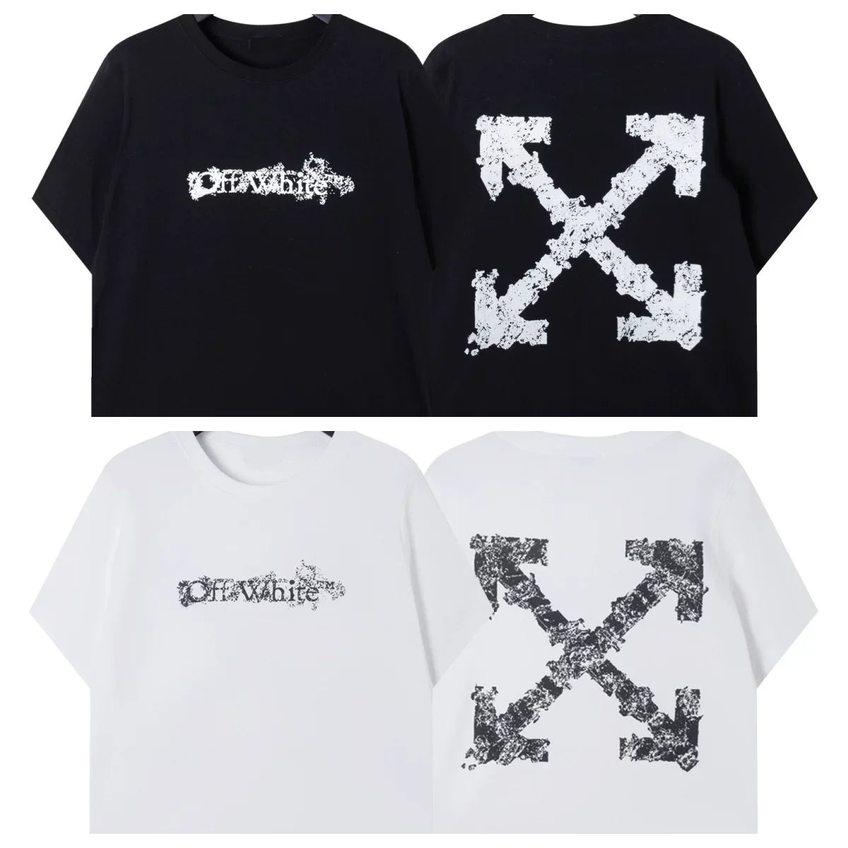 Off-White Floral Arrow Cross Print Short Sleeve T-Shirt