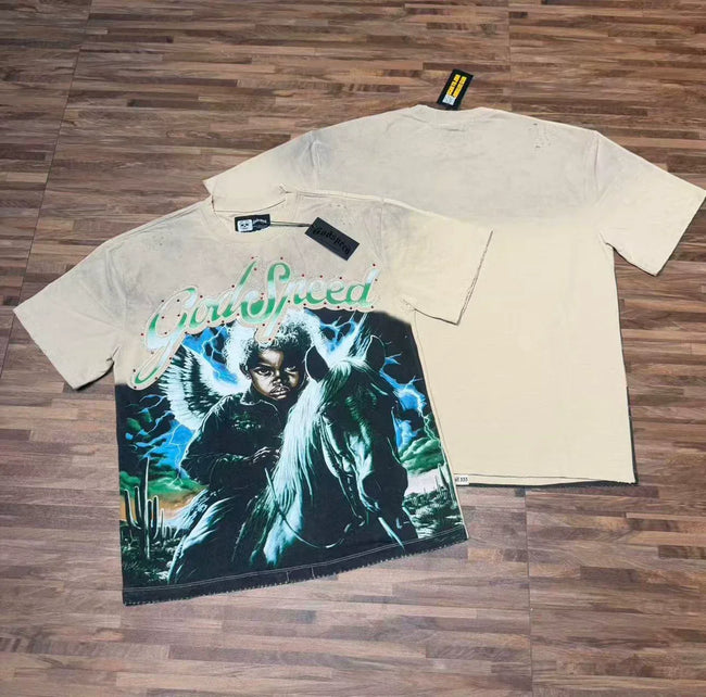 Godspeed Lightning Warrior Graphic T-Shirt – White Hover Image