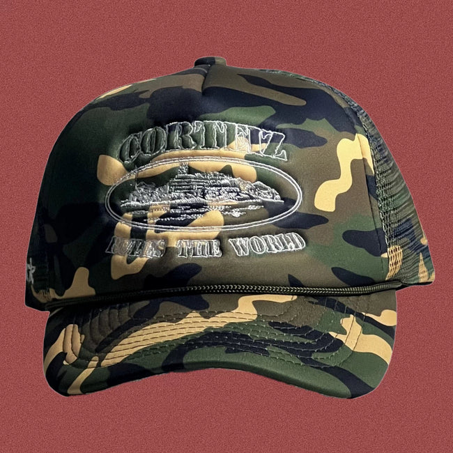 Cortiez Classic Oval Ship Logo Trucker Hat - Camo Hover Image