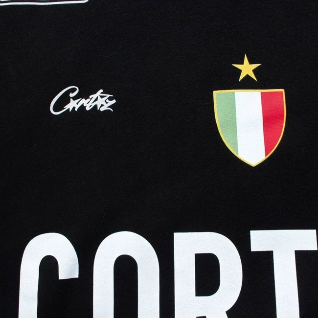 Corteiz All-Over Multi-Logo Heavyweight Hoodie - Black Main Image