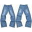 Gallery Dept. Cross Print Light Wash Denim Jeans