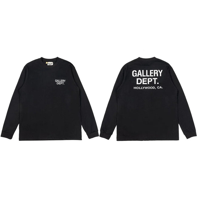 Gallery Dept. Hollywood Logo Long Sleeve T-Shirt - Black Hover Image