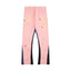 Gallery Dept. "DEPT." Vertical Logo Paint Splatter Contrast Panel Sweatpants - Pink