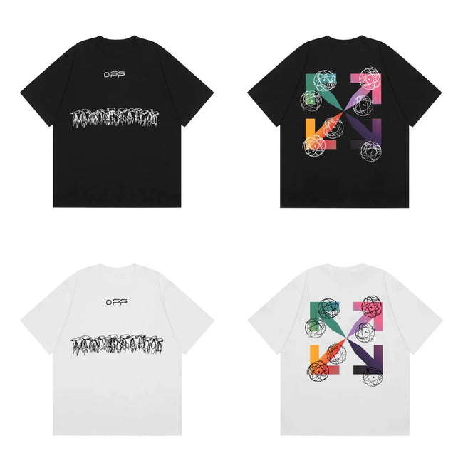 Off-White Color Block Letter Arrow Cross Print Short Sleeve T-Shirt Hover Image