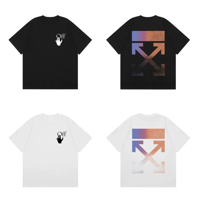 Off-White Rainbow Gradient Arrow Cross Print Short Sleeve T-Shirt Hover Image