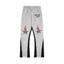 Gallery Dept. "GALERIE DEPT." Checkered Star Graphic Paint Splatter Contrast Panel Sweatpants - Heather Grey