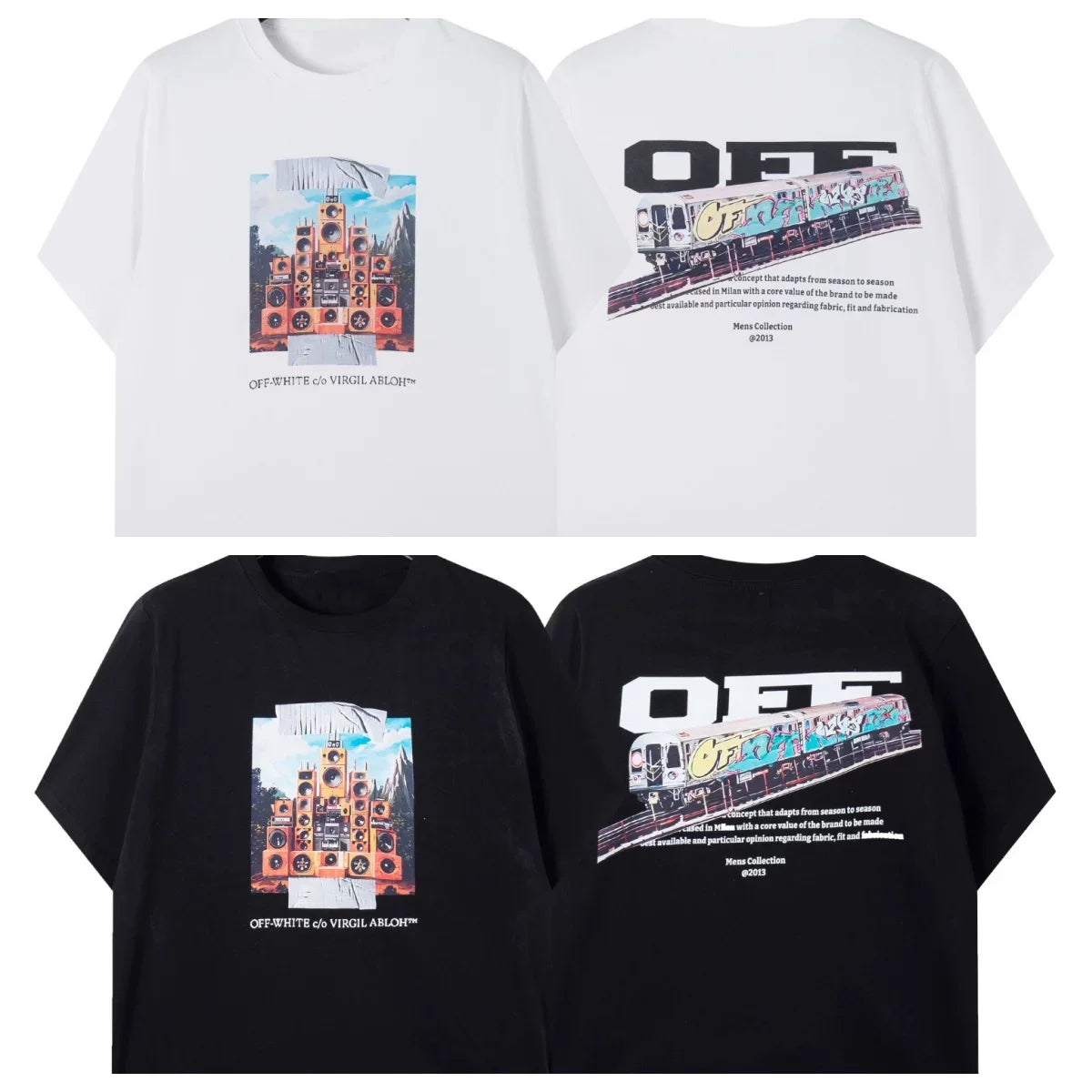 Off-White City Building Art Graphic T-Shirt