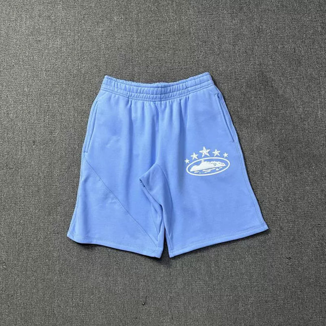 Corteiz 5-Star Alcatraz Island Front Logo Heavyweight Shorts blue Hover Image