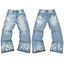 Gallery Dept. Heavy Brushstroke Paint Splatter Light Wash Denim Jeans