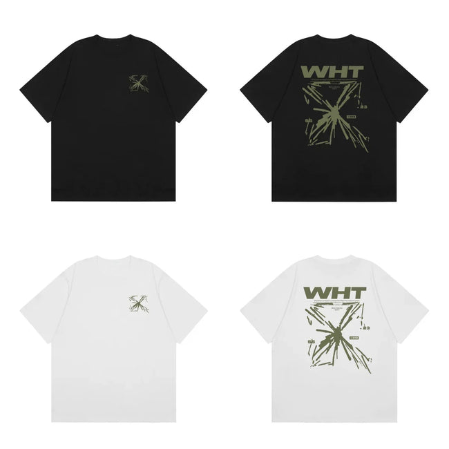 Off-White WHIT Green Arrow Cross Print Short Sleeve T-Shirt Hover Image