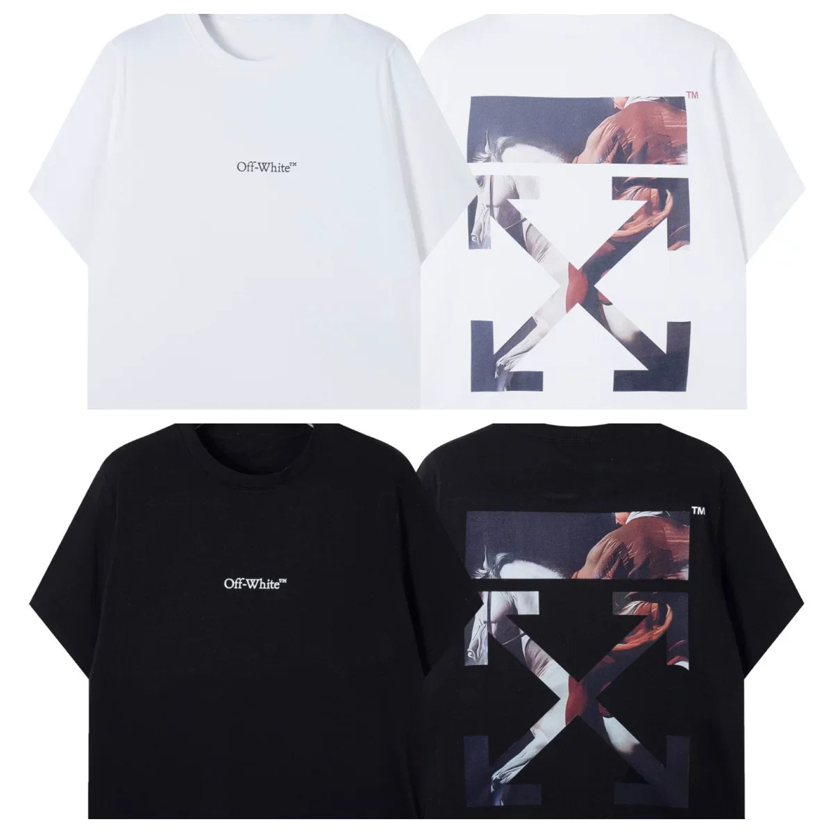 Off-White Figure Photo Arrow Graphic Short Sleeve T-Shirt